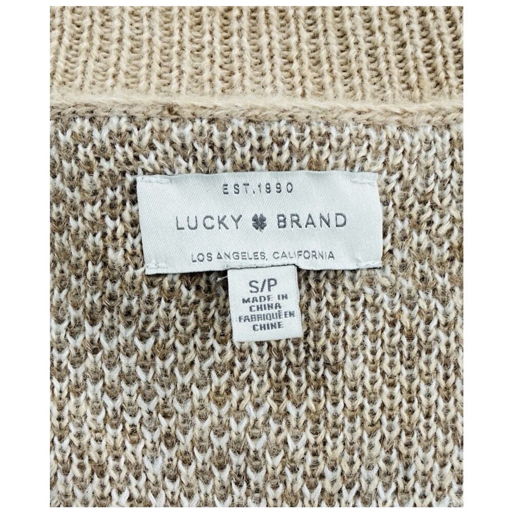 Lucky Brand Neutral Camo Cardigan Longline Cozy Knit Sweater NWT Small - Picture 4 of 9